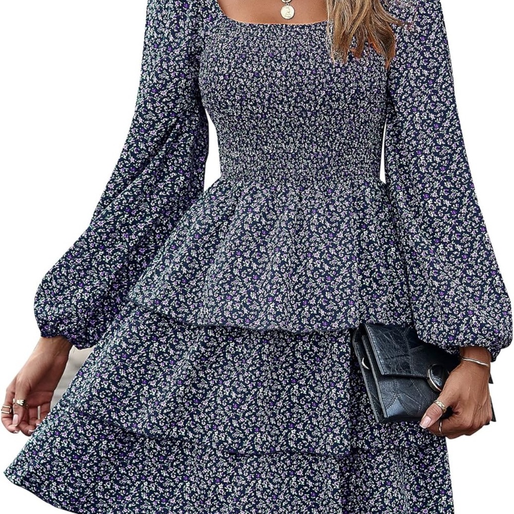 Floral Blue Dress